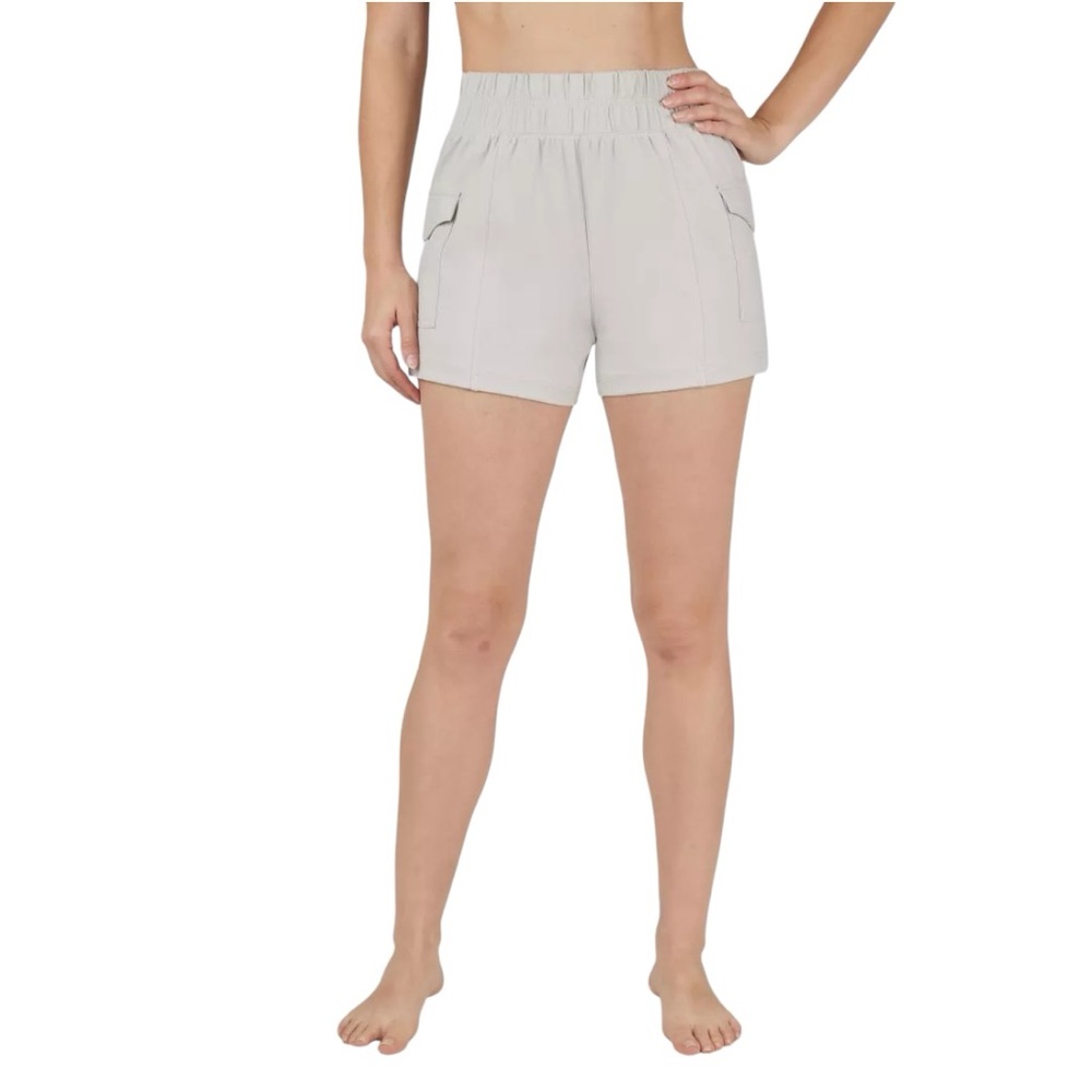 Yogalicious Cargo Shorts Women’s Medium‎ Khaki Ripstop Hiking Lux Trail Path